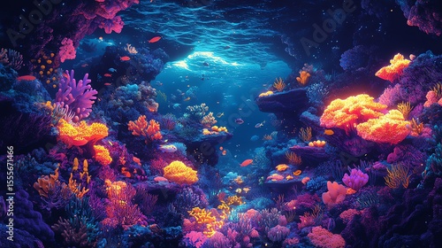 Vibrant Coral Reef: A Colorful Underwater Dreamscape