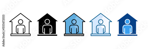 Independent Living Icon Set Multiple Style Collection