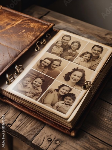 Vintage Family Album Timeless Memories Captured in Sepia Tones