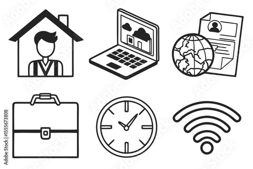 set of business icons
