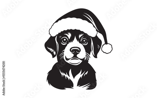 christmas dog with a bone