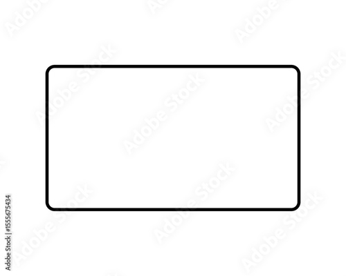 rectangle frame rounded corners vector