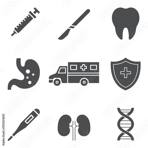 Healthcare and Medicine Line Icons