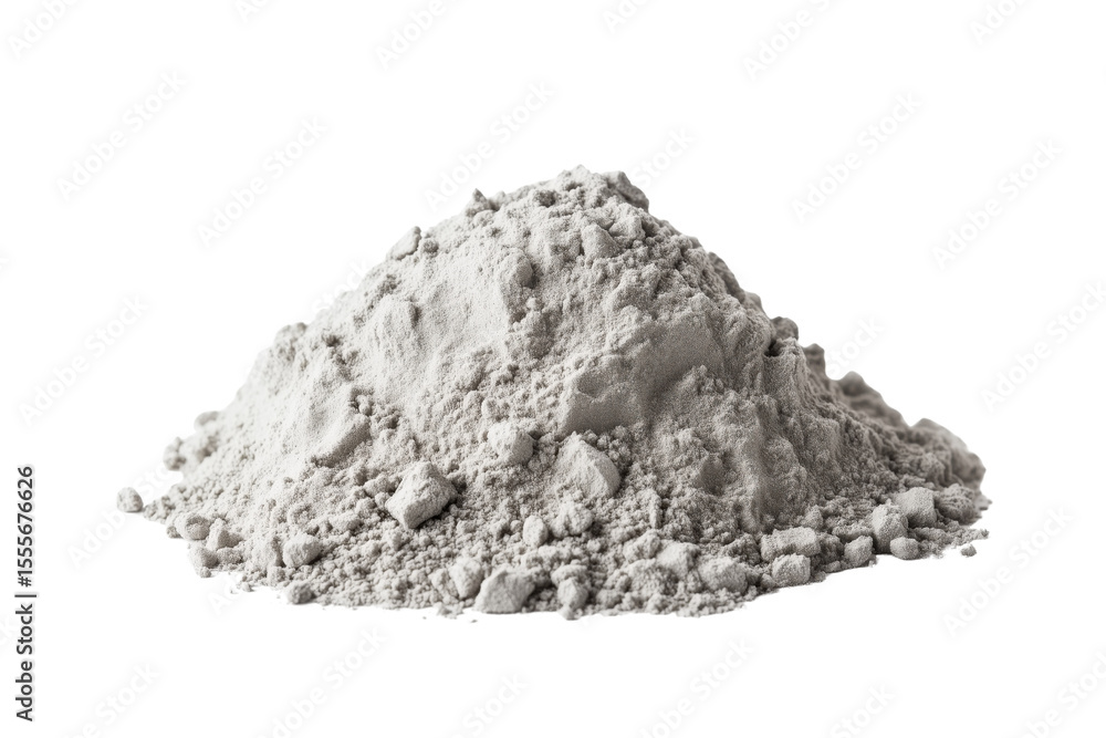Fototapeta premium A heap of fine white powder Isolated on transparent Background, ideal for use in various industrial applications.