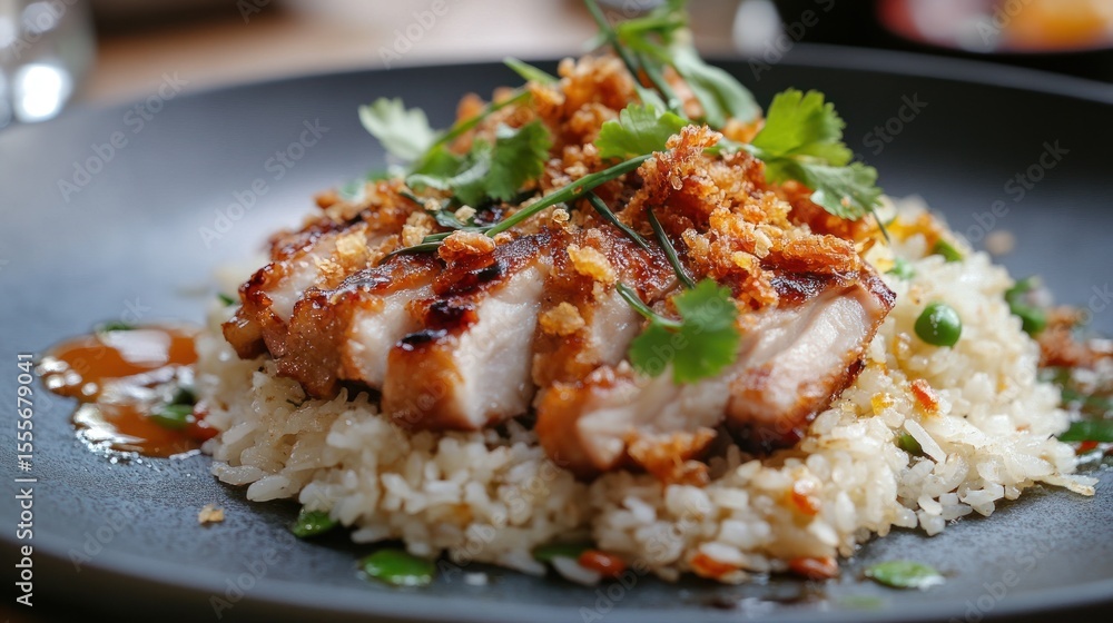 Crispy Pork Belly with Fried Rice Crispy Pork Belly with Fried Rice
