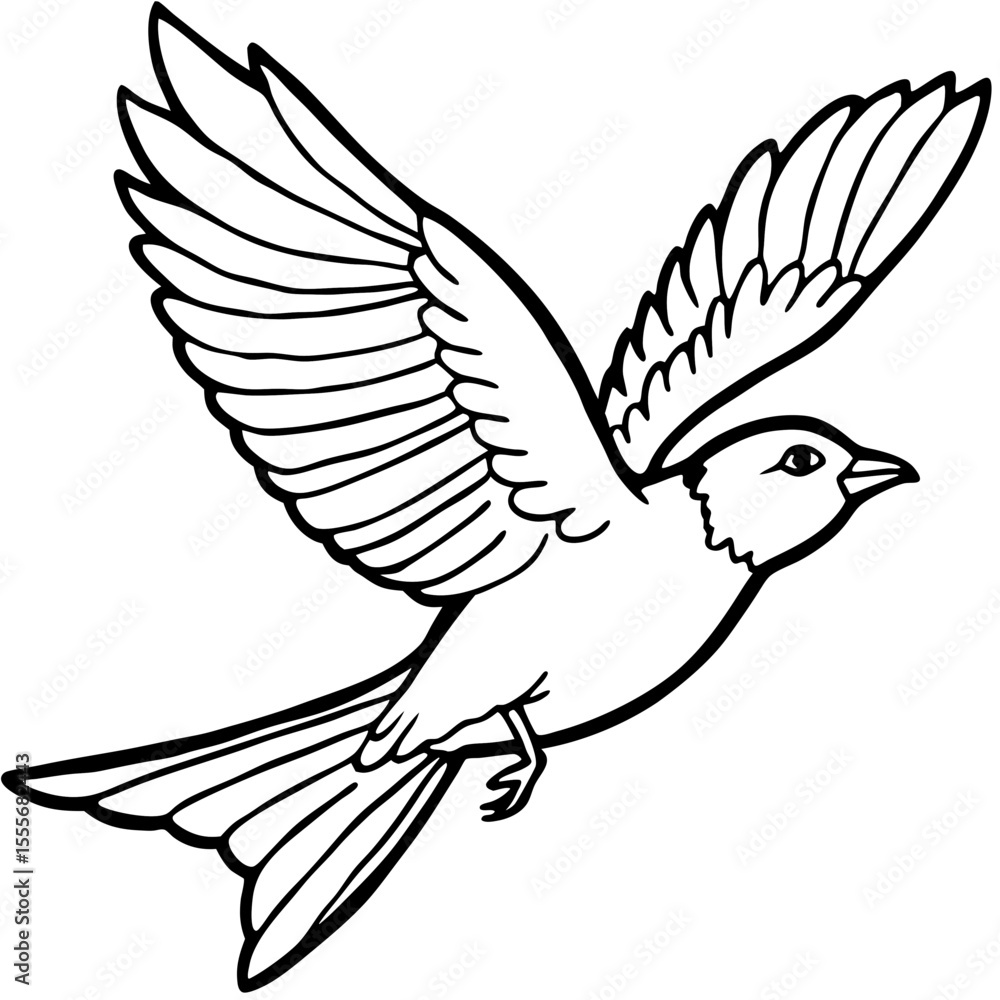 Fototapeta premium vector illustration of a bird