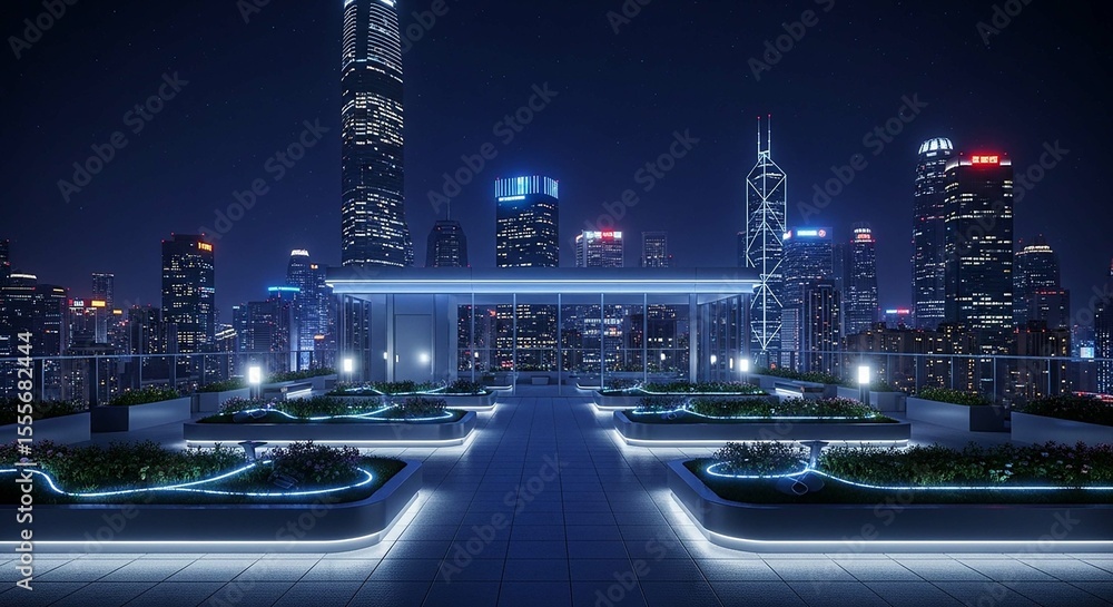 Fototapeta premium Nighttime cityscape