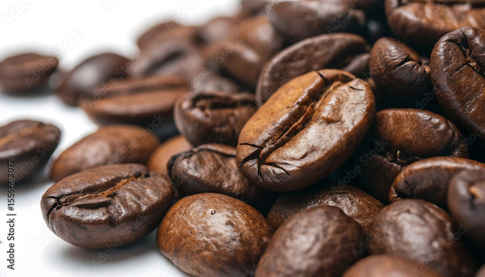 Fototapeta premium Gloss & Grind Macro Roasted Arabica Beans