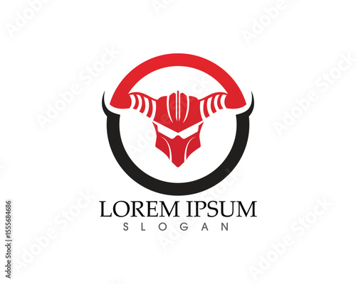 Gladiator mask warior logo and symbols template