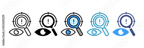 Threat Detection Icon Set Multiple Style Collection