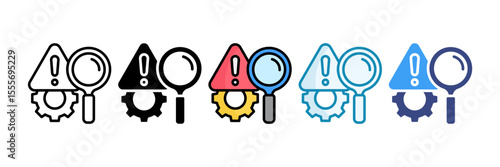 Risk Analysis Icon Set Multiple Style Collection