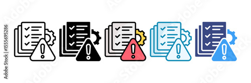 Project Risk Icon Set Multiple Style Collection