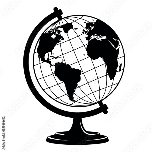 vector of globe on white background