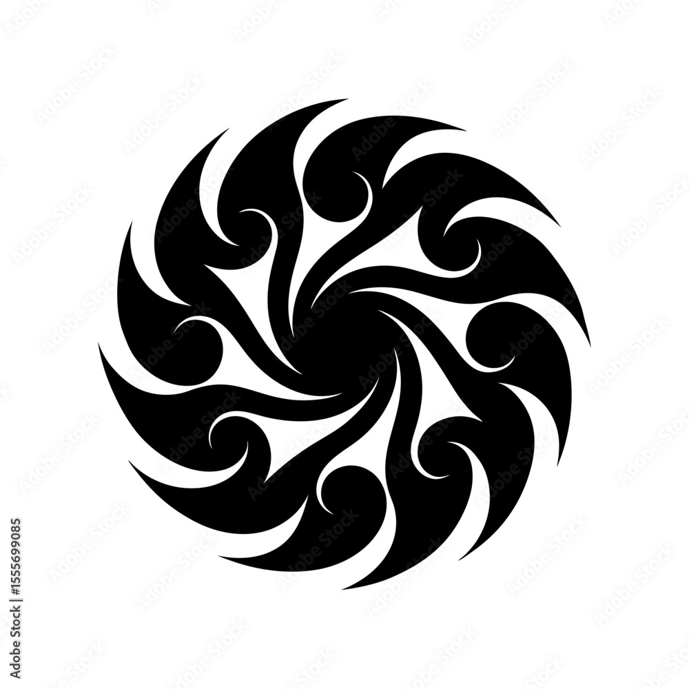 Obraz premium Flowing Swirl Design With Intricate Detailing Elements Vector Illustration