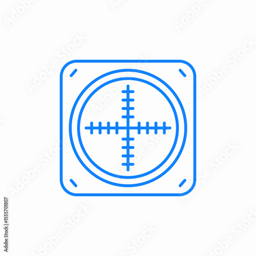 crosshair in circle icon sign vector