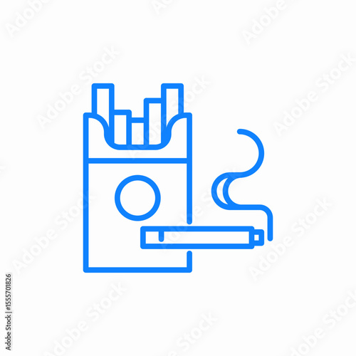 cigarette pack and smoking icon sign vector