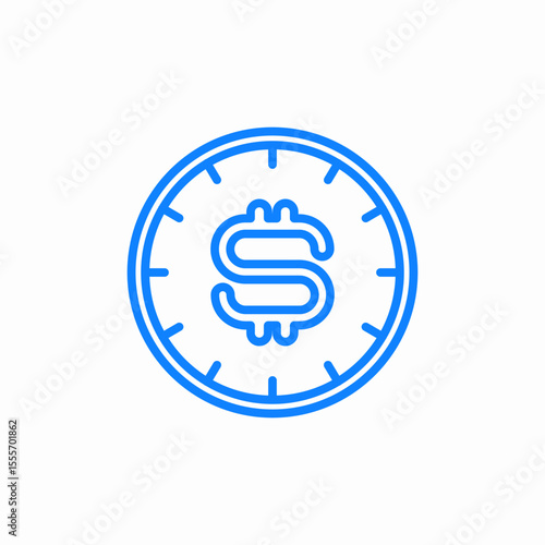 dollar coin icon sign vector
