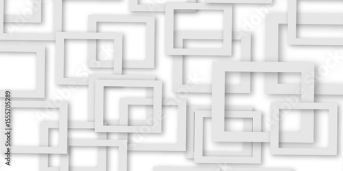 White and gray overlap triangle geometric technology pattern. gray rectangle frames with soft shadows white square line technology concept .White triangular beautiful tech layout triangle background.