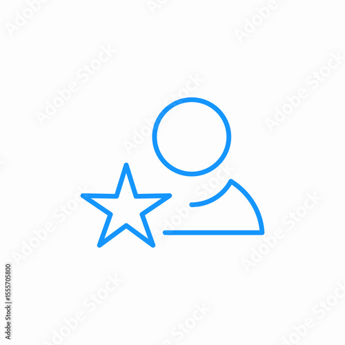 favorite user icon sign vector