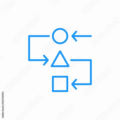 flowchart diagram icon sign vector