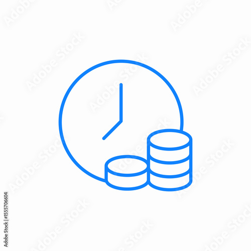 time deposit icon sign vector
