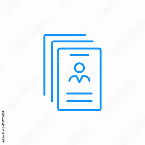 user documents icon sign vector
