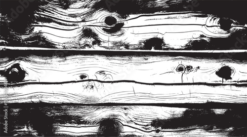 black and white vector grunge vintage wood surface background