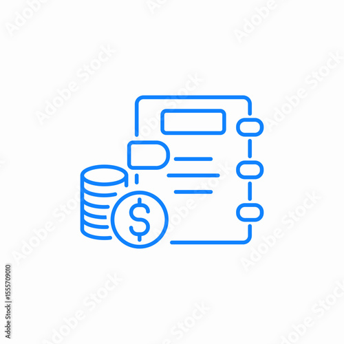 billing process icon sign vector