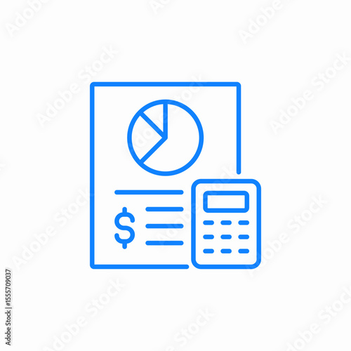 budget calculation icon sign vector