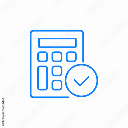 calculation done icon sign vector