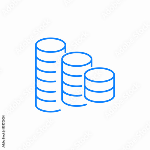 coin stacks icon sign vector