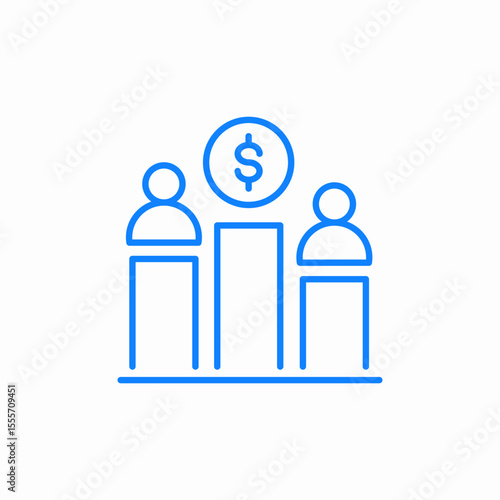 financial standing icon sign vector