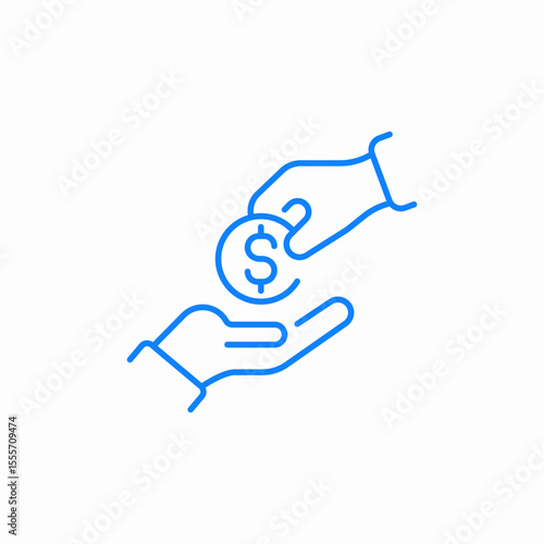 giving money icon sign vector