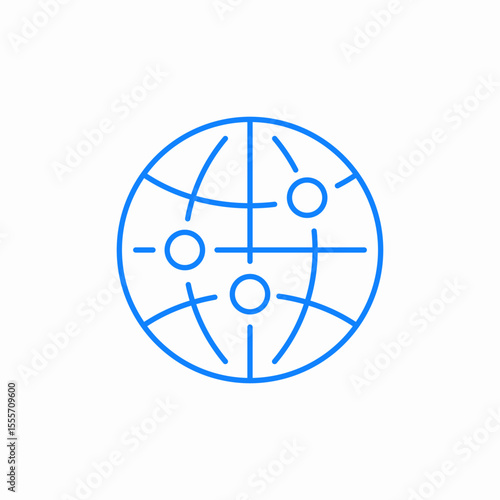 global network icon sign vector