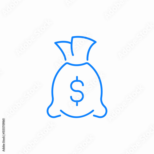 money bag icon sign vector