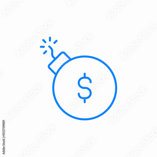 money bomb icon sign vector