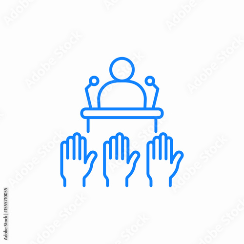 public voting icon sign vector