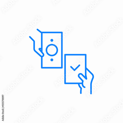 Obraz na plátně successful transfer icon sign vector