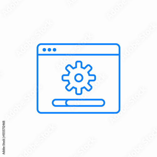 browser settings loading icon sign vector