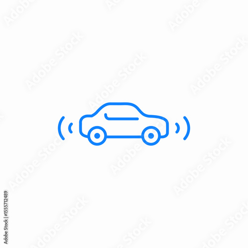 car sensor icon sign vector