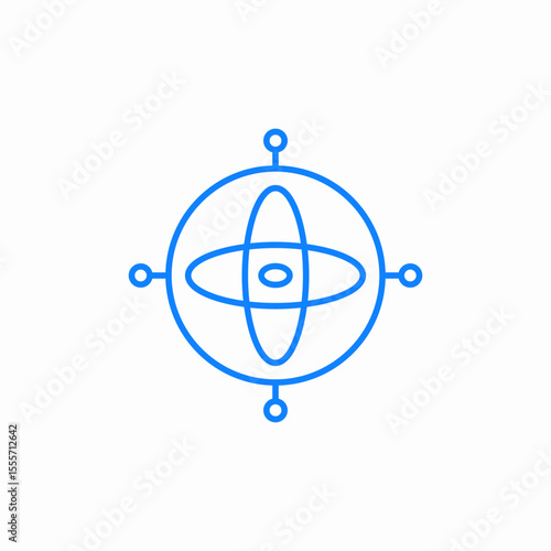 gyroscope sensor icon sign vector