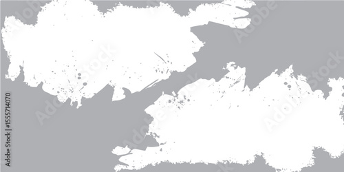 Abstract grunge background with detailed black and white map of Europe, featuring a splash of texture outlining each nation