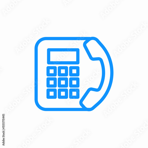 landline phone icon sign vector