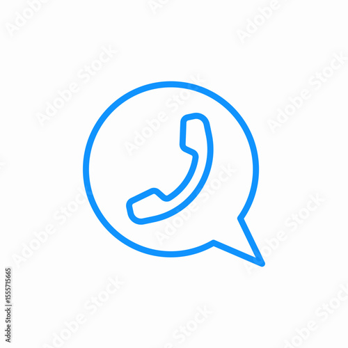 phone call bubble icon sign vector