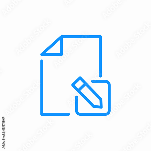 edit document icon sign vector