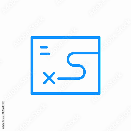 square treasure map icon sign vector