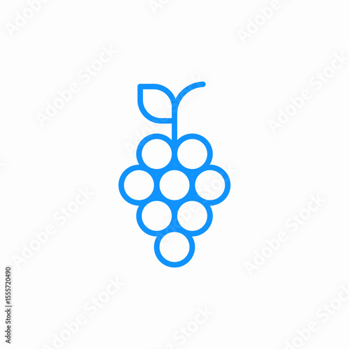 cluster grapes icon sign vector