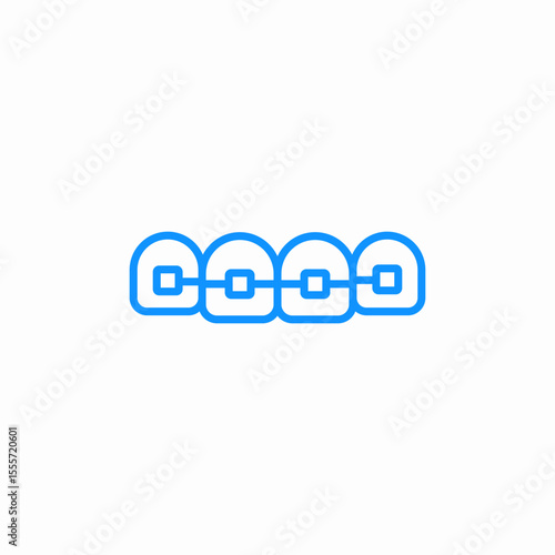 dental braces icon sign vector