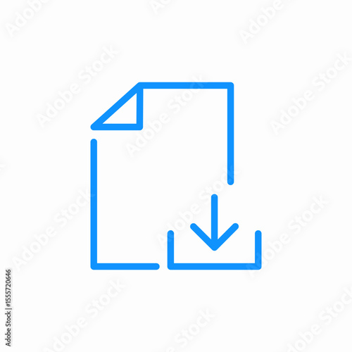 download file icon sign vector
