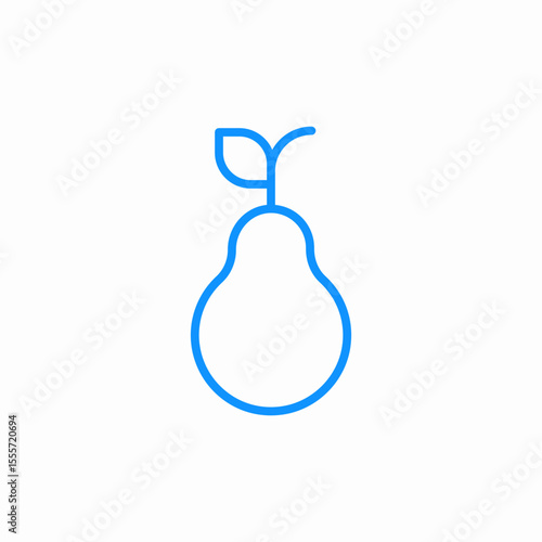 green pear icon sign vector